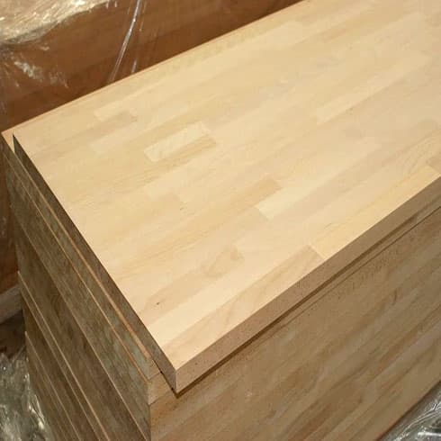 Beech Edge Glued Panel Lamella Discontinuous Stave